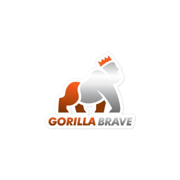 GorillaBrave (Orange/White) Bubble-free stickers - Image 3